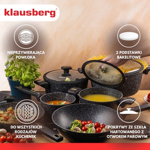 Набір з 12 мармурових посуду KLAUSBERG KB-7968