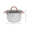 Сталеві каструлі KINGHOFF ROSEGOLD KH-1764, 10 штук