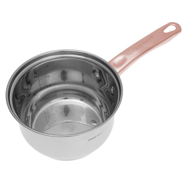 Сталеві каструлі KINGHOFF ROSEGOLD KH-1764, 10 штук