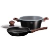 Набір з 3 горщиків 24 см BERLINGER HAUS EBONY ROSEWOOD LINE BH-6782