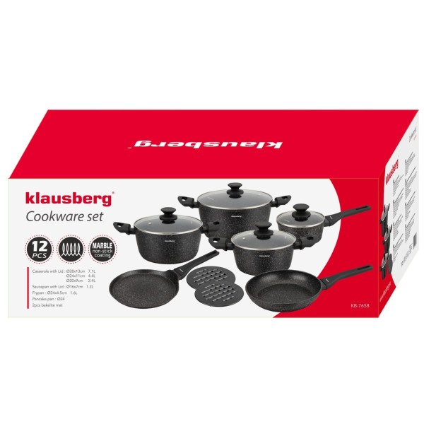 Zestaw garnków Klausberg KB-7658 (12 elementów)