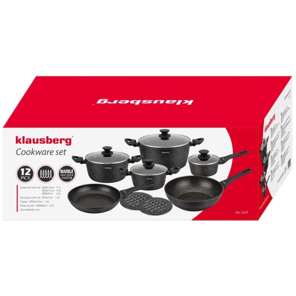 Zestaw garnków Klausberg KB-7659 (12 elementów)