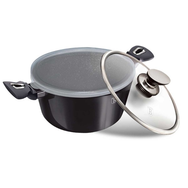 Zestaw garnków i patelni Berlinger haus BH-7052 CARBON PRO (z powłoką carbon)
