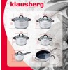 СТАЛЕВІ КАСТРУЛІ 12 ШТУК 2.1/2.1/2.9/3.4/3.9/6.6 Л KLAUSBERG KB-7702
