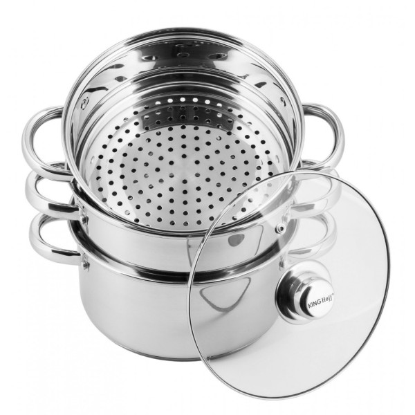 Garnki do gotowania na parze Kinghoff KH-3328 (4 elementy, 22 cm)