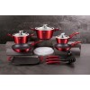 Набір горщиків BERLINGER HAUS METALLIC LINE BURGUNDY BH-6781 з 16 предметів