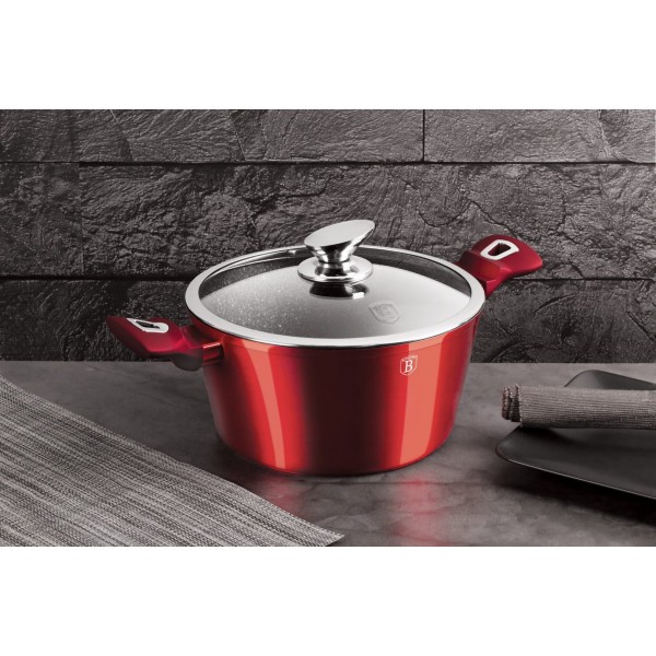Набір горщиків BERLINGER HAUS METALLIC LINE BURGUNDY BH-6781 з 16 предметів