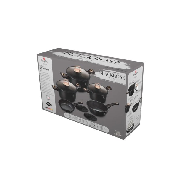 Набір посуду BerlingerHaus Black Rose BH-8168, 10 предметів