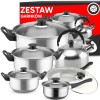 Zestaw garnków kuchennych RETOO 11 el. (gaz i indukcja)