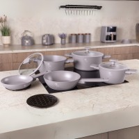 Набір каструль та сковорідок BerlingerHaus BH-8110 Taupe Collection з 10 предметів