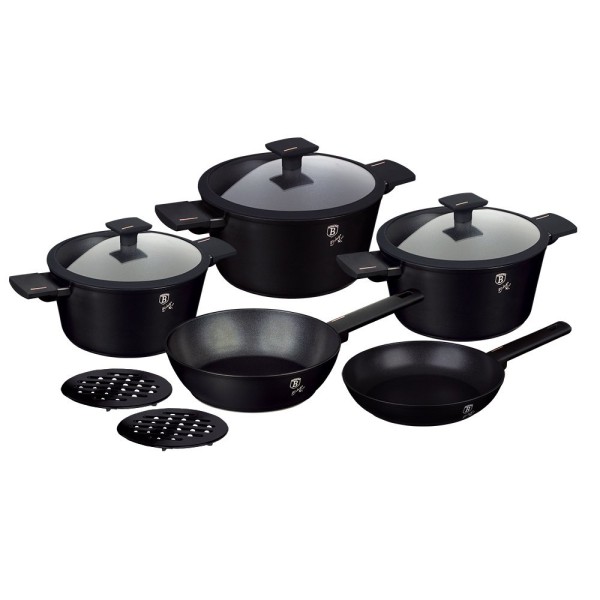 Набір посуду BerlingerHaus BH-7081 Monaco / Black Rose Collection, 10 предметів