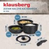 Набір посуду KLAUSBERG KB-7858 з мармуровим антипригарним покриттям, 5 предметів