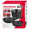 Набір посуду KLAUSBERG KB-7858 з мармуровим антипригарним покриттям, 5 предметів