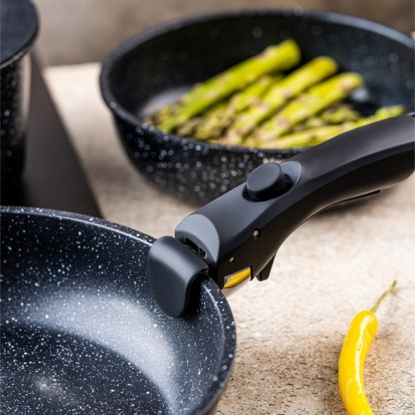 Набір посуду KLAUSBERG KB-7858 з мармуровим антипригарним покриттям, 5 предметів