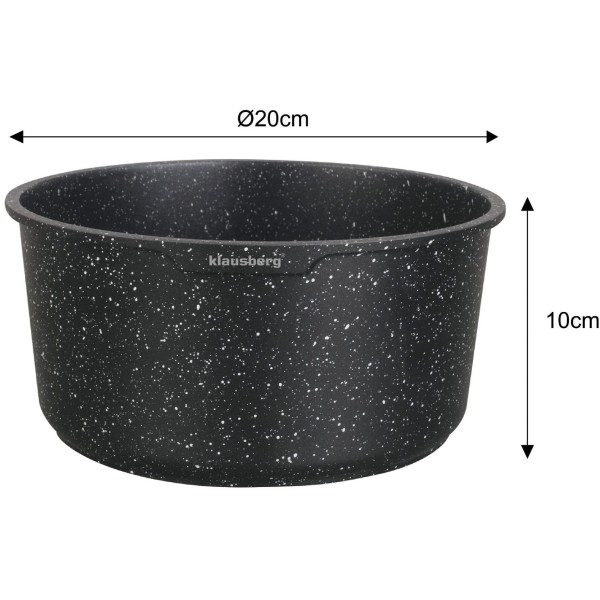 Набір посуду KLAUSBERG KB-7858 з мармуровим антипригарним покриттям, 5 предметів