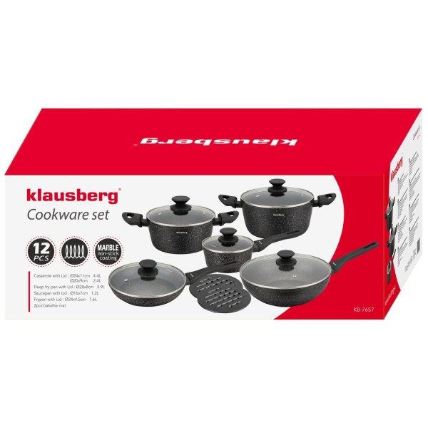 Zestaw garnków Klausberg KB-7657 (12 elementów)