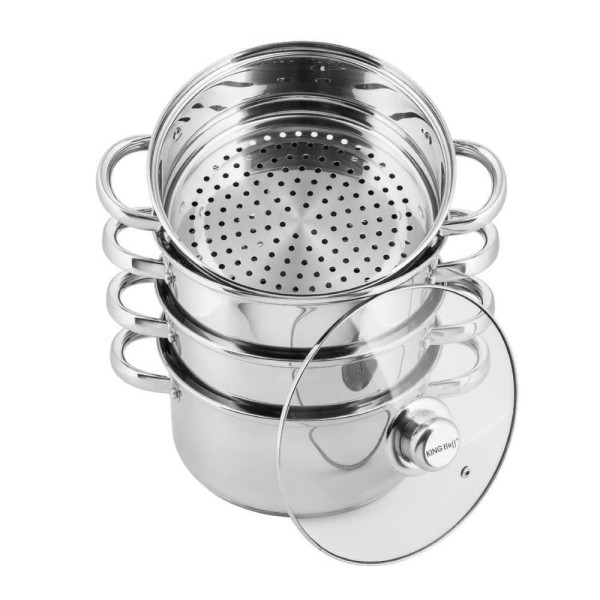 Garnki do gotowania na parze Kinghoff KH-3329 (5 elementów, 22 cm)