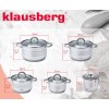 СТАЛЕВІ КАСТРУЛІ 10 ШТУК 1.7/2.1/2.9/3.9/6.6 Л KLAUSBERG KB-7696