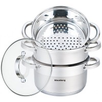 KLAUSBERG KB-7139 КАСТРУЛІ ДЛЯ ПРИГОТУВАННЯ НА ПАРІ 20 СМ 4 ШТУКИ