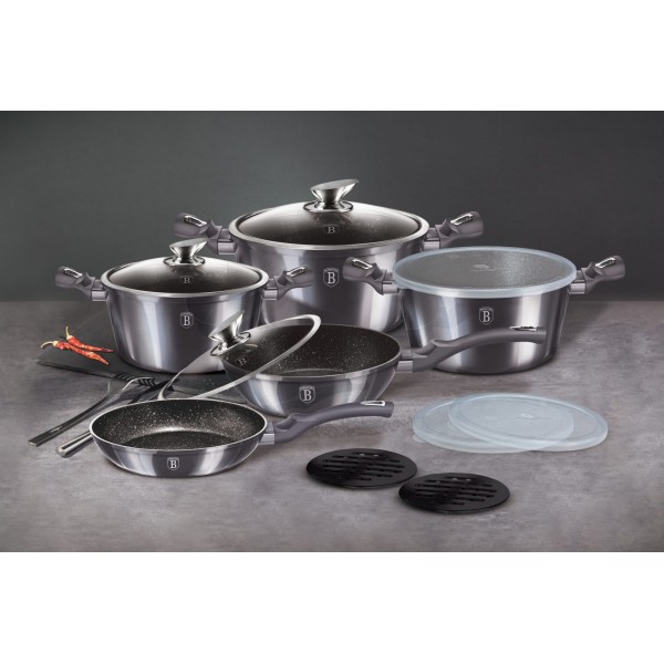 Zestaw garnków Berlinger haus Carbon Pro BH-6886 (13 elementów)