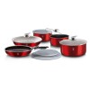 Набір каструль 12 предметів CLICK & COOK BERLINGER HAUS METALLIC LINE BURGUNDY BH-1674