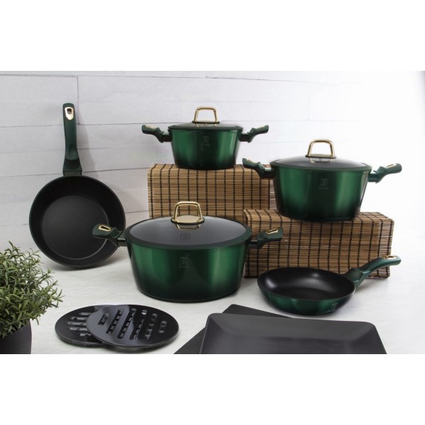 Zestaw garnków Berlinger haus EMERALD BH-7043 (17 elementów)