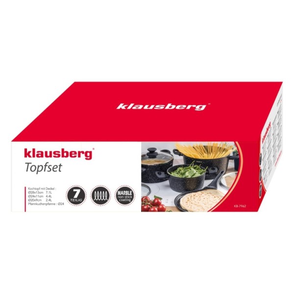Zestaw garnków Klausberg KB-7962 (7 elementów)
