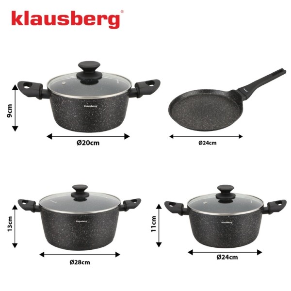 Zestaw garnków Klausberg KB-7962 (7 elementów)