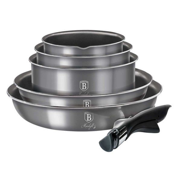 НАБІР ТИТАНОВОГО ПОСУДУ З 12 ПРЕДМЕТІВ BERLINGER HAUS MOONLIGHT BH-6102