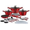 Набір посуду BERLINGER HAUS METALLIC BURGUNDY BH-7180, 22 предмети