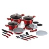 Набір посуду BERLINGER HAUS METALLIC BURGUNDY BH-7180, 22 предмети