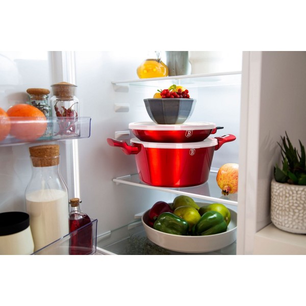 Набір посуду BERLINGER HAUS METALLIC BURGUNDY BH-7180, 22 предмети