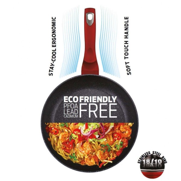 Набір посуду BERLINGER HAUS METALLIC BURGUNDY BH-7180, 22 предмети