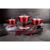 Набір посуду BERLINGER HAUS METALLIC BURGUNDY BH-7180, 22 предмети
