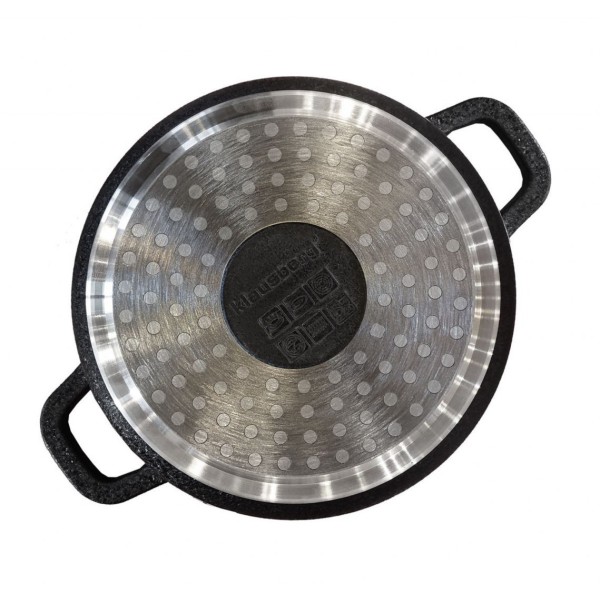 НАБІР З 4 ГРАНІТНИХ ГОРЩИКІВ 1,3/1,3/2,3/4,5 л (12 шт.) KLAUSBERG CRACK DESIGN KB-7360