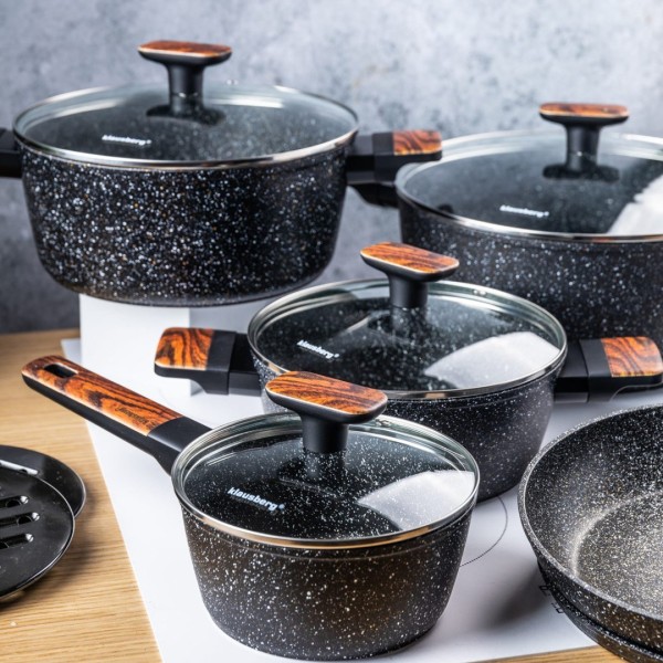Набір посуду KLAUSBERG KB-7831 з антипригарним покриттям Magnum, 12 предметів