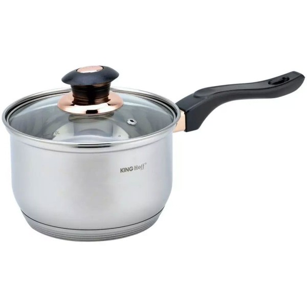 Набір сталевого посуду KINGHOFF KH-1767 кольору ROSEGOLD, 12 предметів