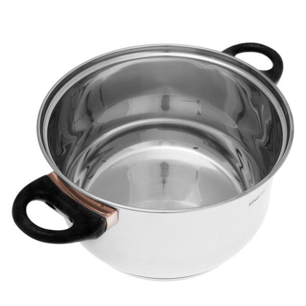 Набір сталевого посуду KINGHOFF KH-1767 кольору ROSEGOLD, 12 предметів