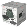 Набір горщиків BerlingerHaus Matte Green Collection BH-8423 з 12 предметів зі знімною ручкою