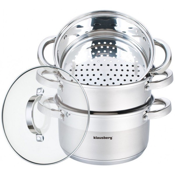 Zestaw garnków do gotowania na parze Klausberg KB-7136 (4 elementy)