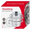 KLAUSBERG KB-7136 КАСТРУЛІ ДЛЯ ПРИГОТУВАННЯ НА ПАРІ 18 СМ 4 ШТУКИ
