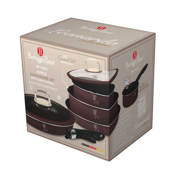 Zestaw garnków Berlinger haus BH-8254 LEONARDO (9 elementów)
