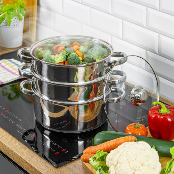 Пароварки 7 л, 4 елементи, 20 см KiNGHOFF KH-3321