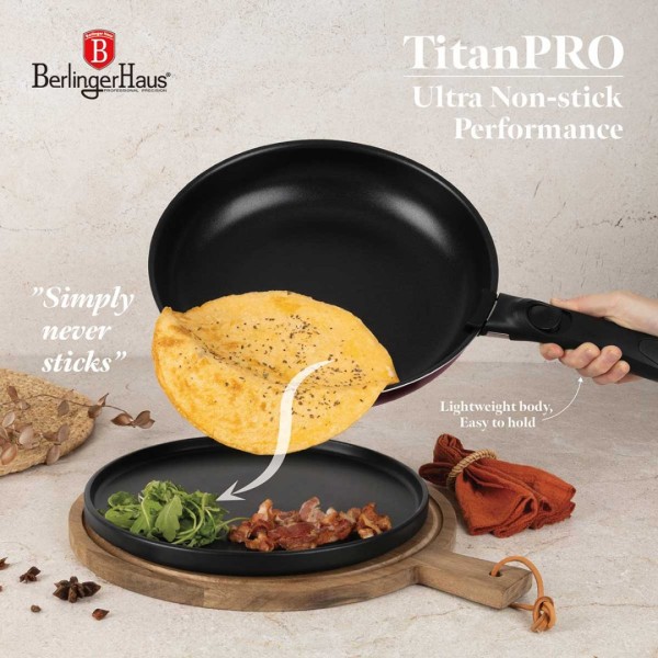 НАБІР ТИТАНОВОГО ПОСУДУ З 12 ПРЕДМЕТІВ BERLINGER HAUS BH-8250 LEONARDO