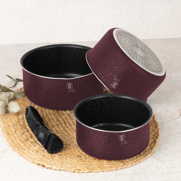 НАБІР ТИТАНОВОГО ПОСУДУ З 12 ПРЕДМЕТІВ BERLINGER HAUS BH-8250 LEONARDO