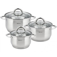 KiNGHOFF СРІБЛИВИЙ 6 ГОРЩОК KH-4447