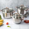СТАЛЕВІ КАСТРУЛІ НА 6 ЕЛЕМЕНТІВ KINGHOFF ROSEGOLD KH-1762