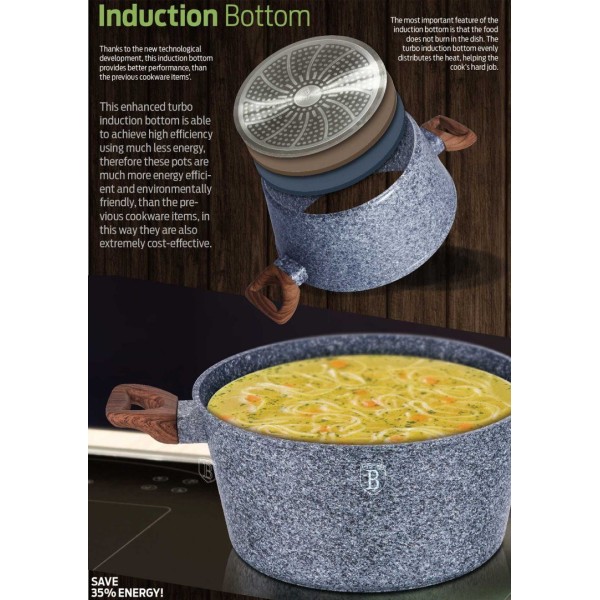 Набір з 5 предметів, 2 каструлі зі сковородою 24 см, BERLINGER HAUS FOREST LINE BH-7060