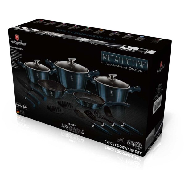 BERLINGER HAUS 17 ELE METALLIC АКВАМАРИНОВІ ГОРЩИКИ BH-6164