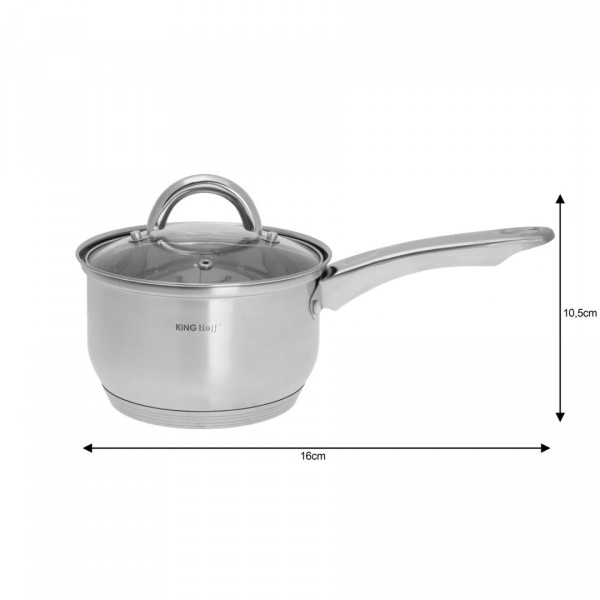 СКЛЯНЦІ KiNGHOFF JUMBO SILVER 12 ШТУК KH-4450